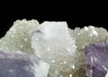 Purple and Green Fluorite with Quartz- China #46167-2